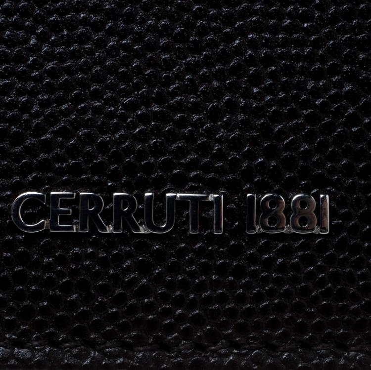 Pre Owned Cerruti 1881 Brown/Burgundy Leather Hartford Card Holder