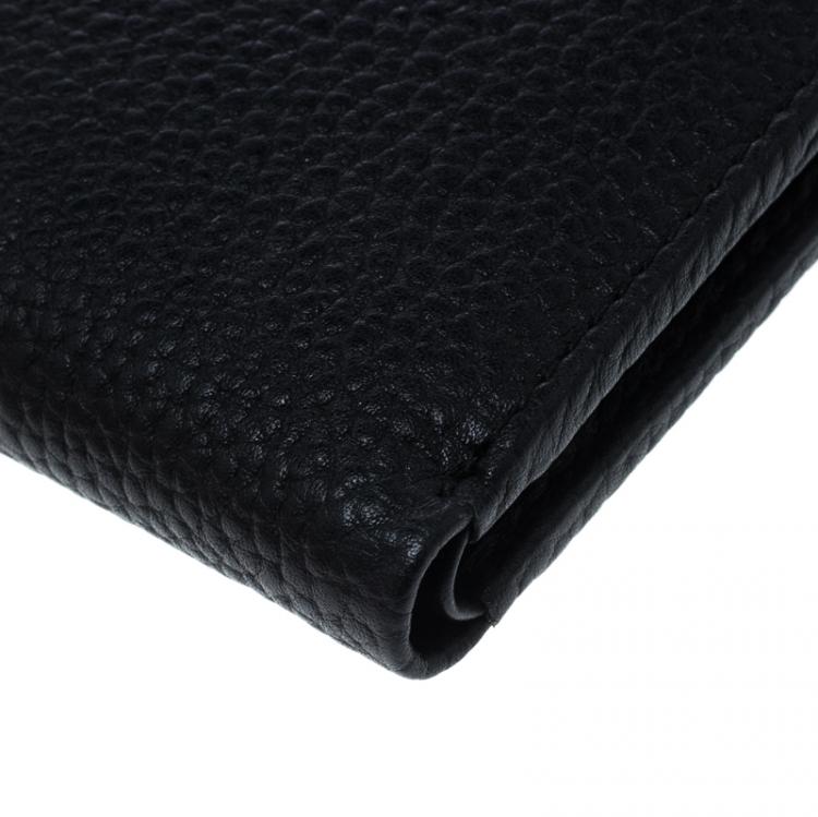 Pre Owned Cerruti 1881 Black Leather Derby Bifold Wallet