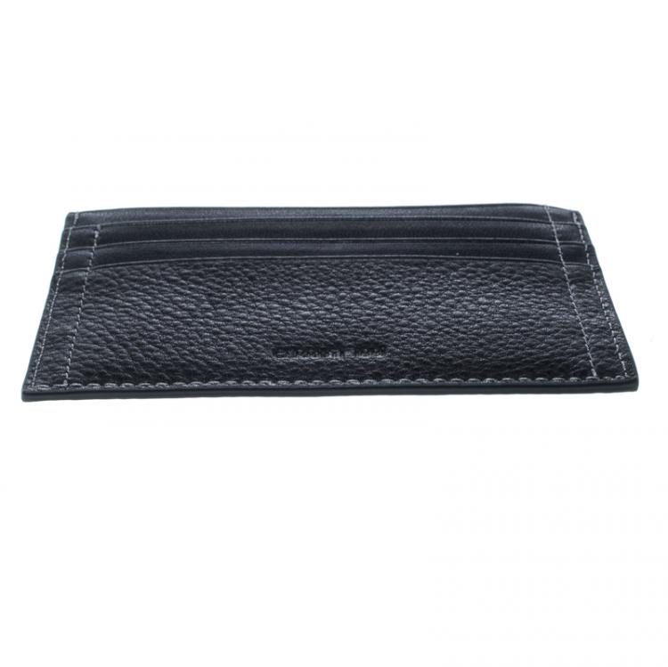 Pre Owned Cerruti 1881 Black Leather Montreal 6CC Card Holder