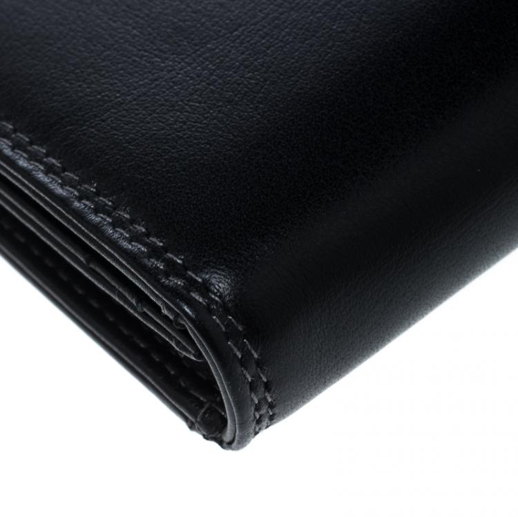 Pre Owned Cerruti 1881 Black Leather Rodi Card Case