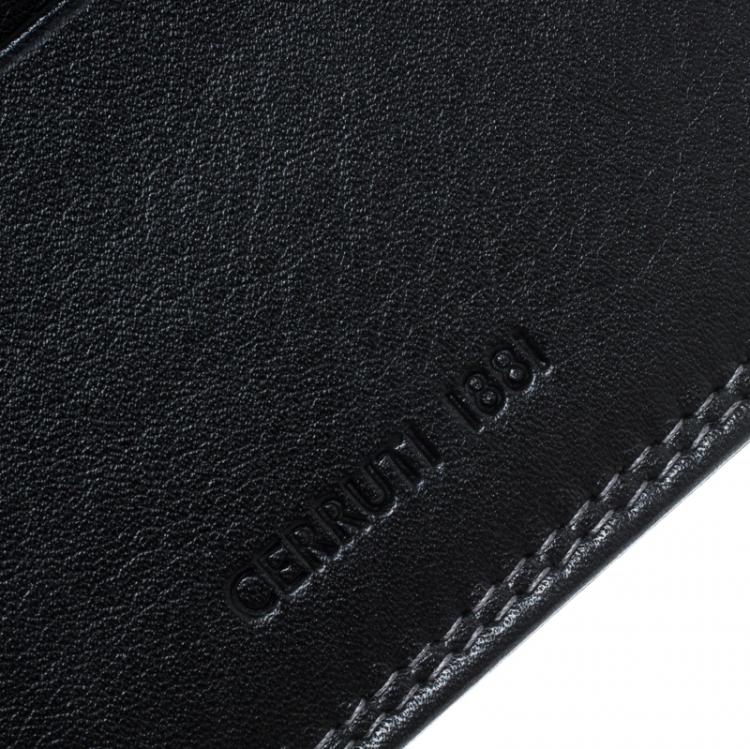 Pre Owned Cerruti 1881 Black Leather Rodi Card Case