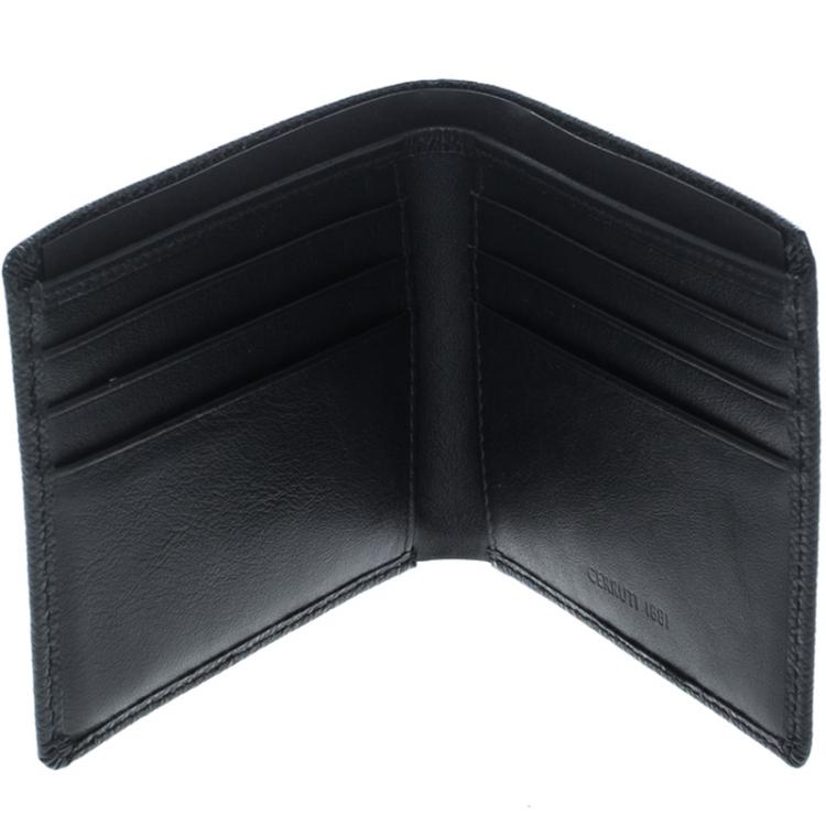 Pre Owned Cerruti 1881 Black Leather Hove Bifold Wallet