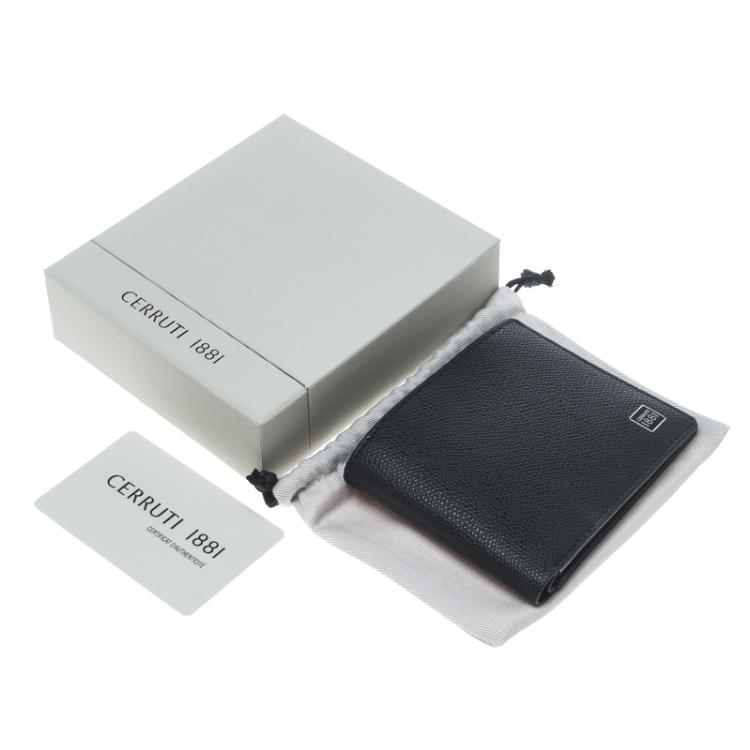 Pre Owned Cerruti 1881 Black Leather Hove Bifold Wallet