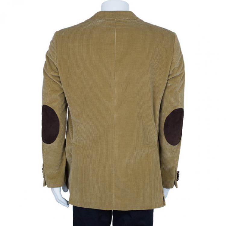 Pre Owned CH Carolina Herrera Beige Corduroy Men's Blazer M