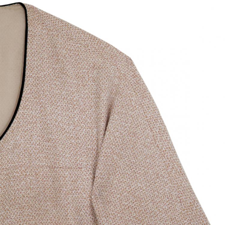 Pre Owned Chanel Backless Tweed Jacket M