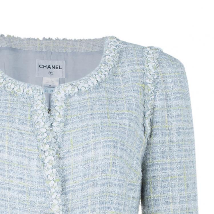 Pre Owned Chanel Bouclé Grey Jacket L