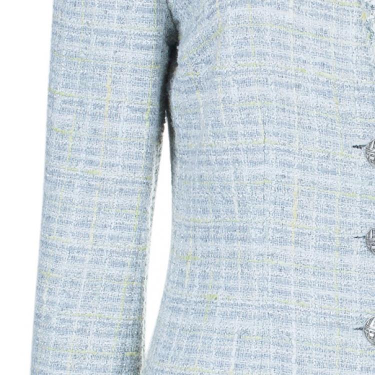 Pre Owned Chanel Bouclé Grey Jacket L