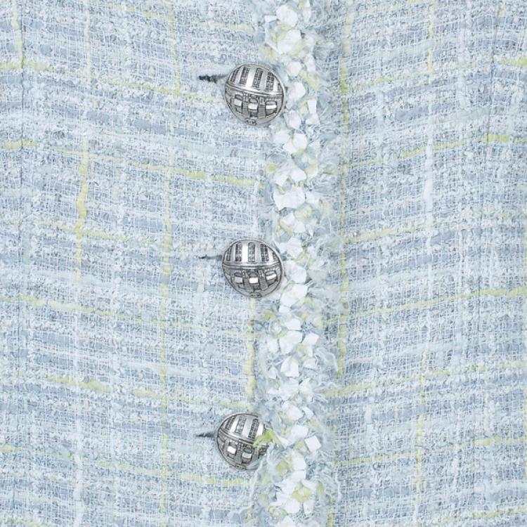 Pre Owned Chanel Bouclé Grey Jacket L