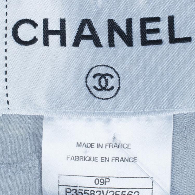 Pre Owned Chanel Bouclé Grey Jacket L