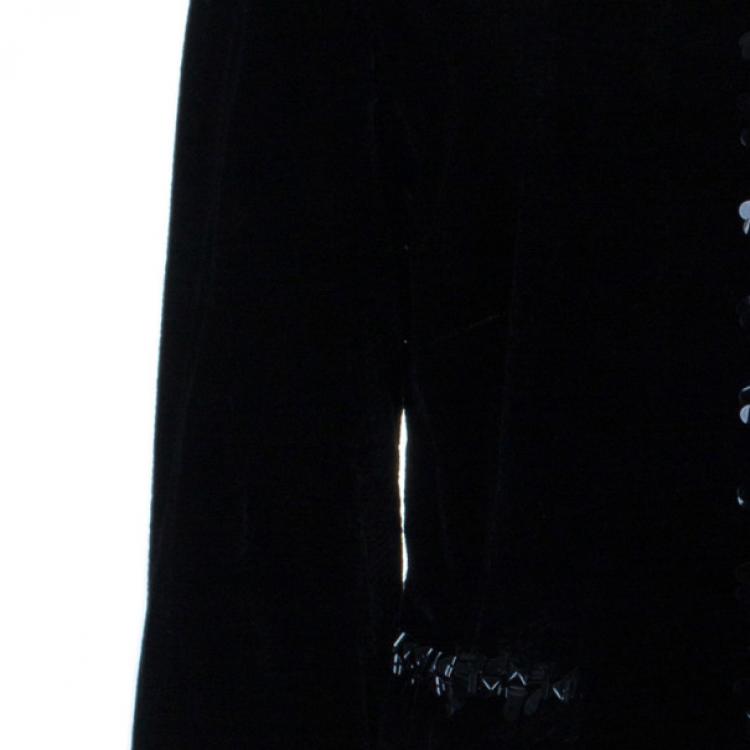 Pre Owned Chanel Velvet Embellished Jacket XXL