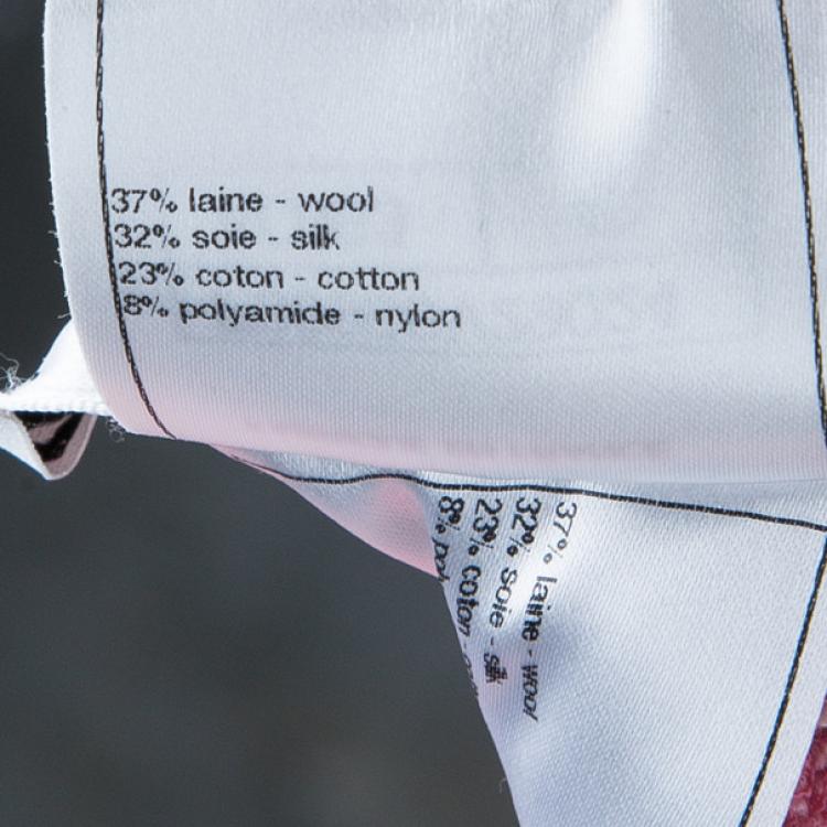 Pre Owned Chanel Rose Tweed Jacket L