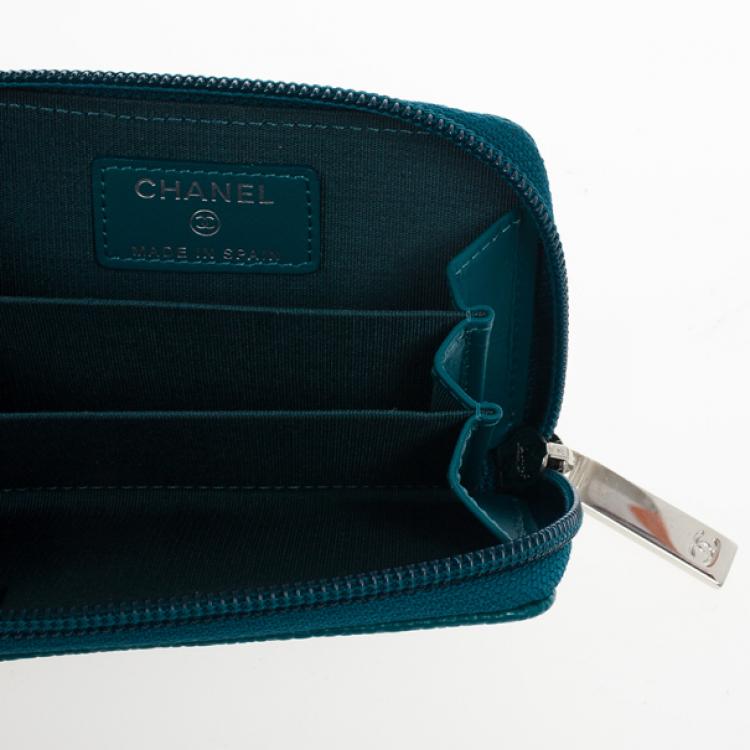 Pre Owned Chanel Caviar Zip Around Coin Purse