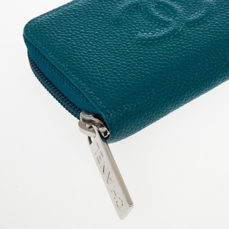 Pre Owned Chanel Caviar Zip Around Coin Purse