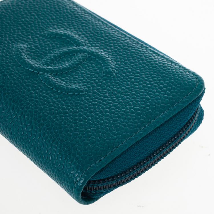 Pre Owned Chanel Caviar Zip Around Coin Purse