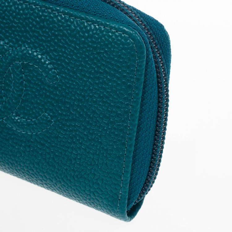 Pre Owned Chanel Caviar Zip Around Coin Purse