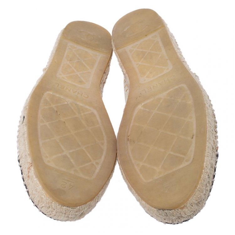 Pre Owned Chanel Multicolor Toile Monogram Canvas Espadrille Size 42