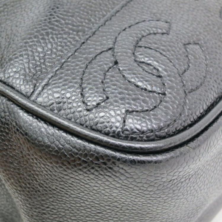 Pre Owned Chanel Black CC Caviar Backpack