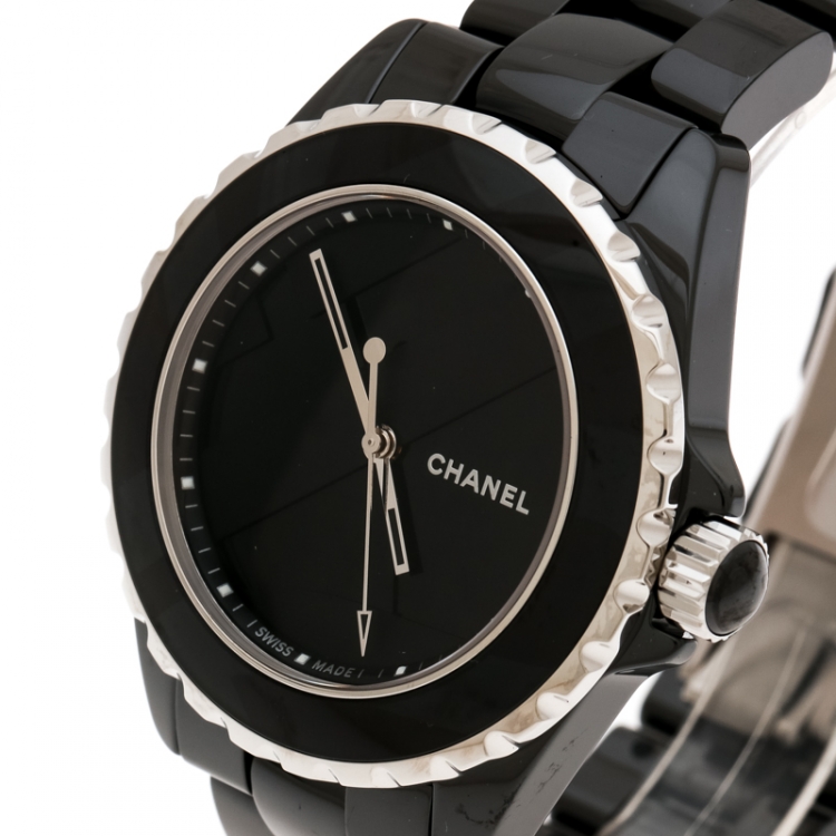 Chanel Black Ceramic J12 Untitled Limited Edition H5581 Women's Wristwatch  38 mm Chanel