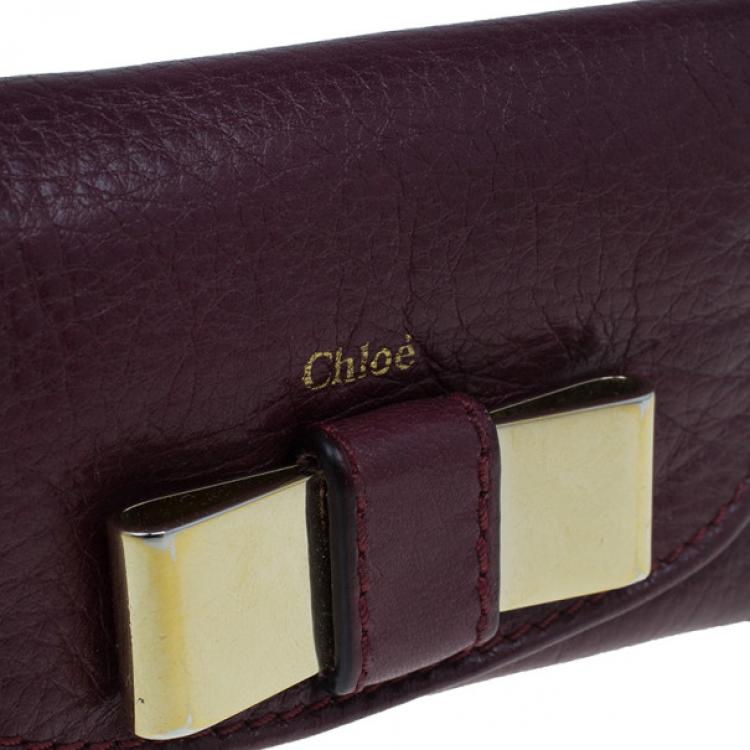 Pre Owned Chloe Plum Bow Key Holder
