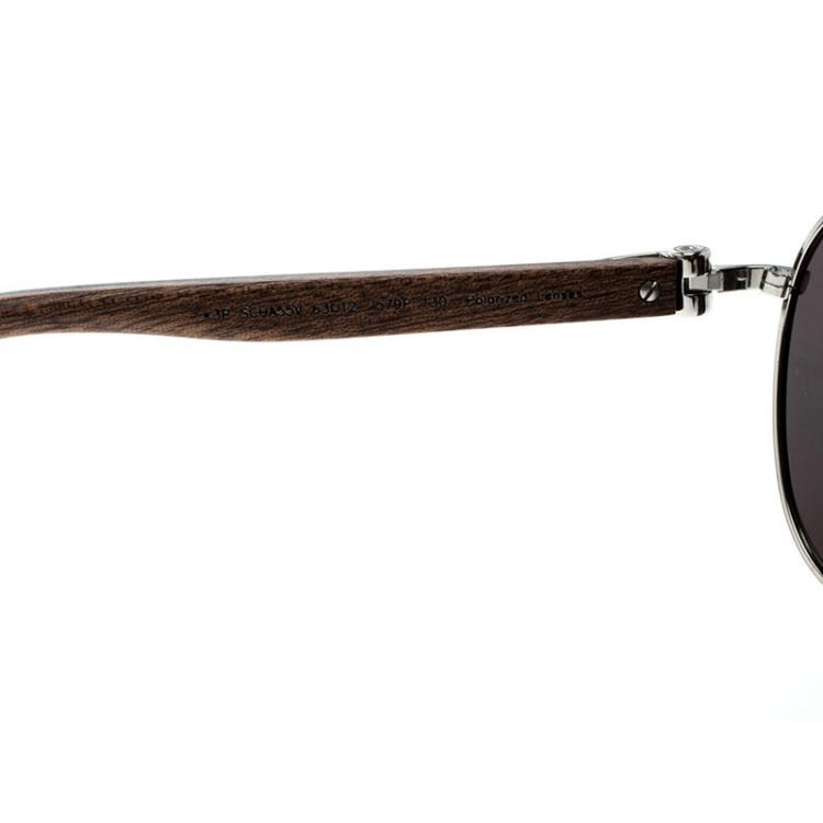 Pre Owned Chopard Brown/Smoke Polarized SCHA55V 579P Aviator Sunglasses