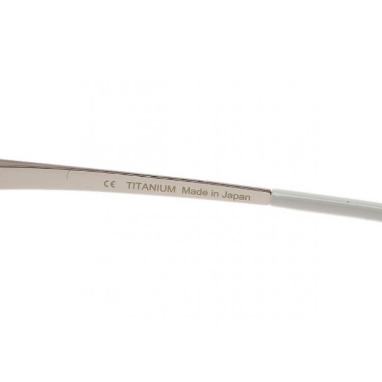 Pre Owned Chopard Silver and White SCHA12M Aviators