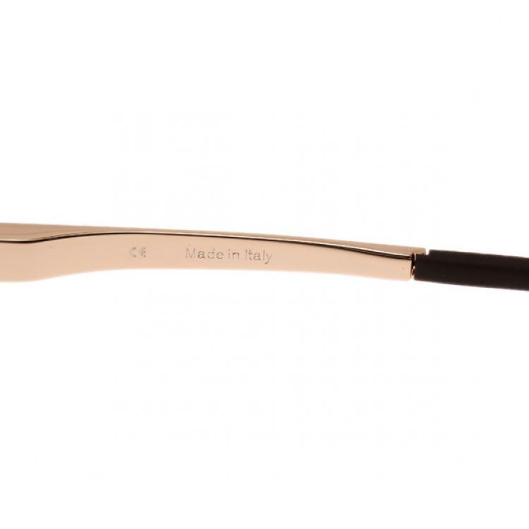 Pre Owned Chopard Gold SCH933 Polarized Rectangle Aviators
