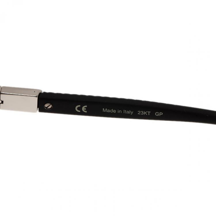 Pre Owned Chopard Silver and Black SCH907 Polarized Aviators