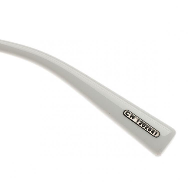 Pre Owned Chopard Silver and White SCHA02M Aviators