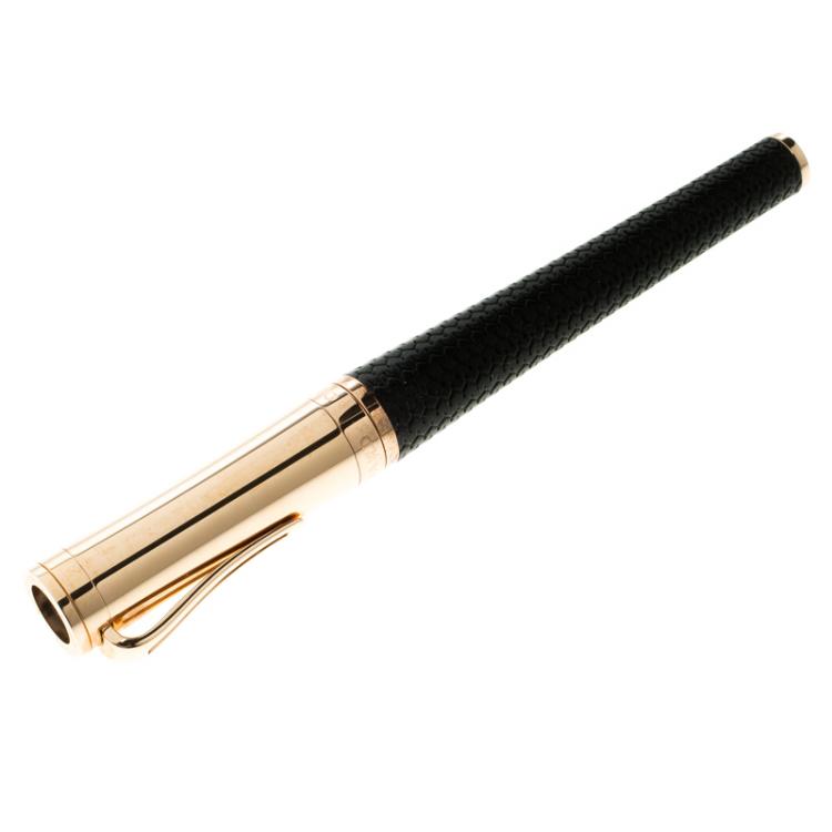 Pre Owned Chopard Classic Racing Rubber & Rose Gold Plated Fountain Pen 