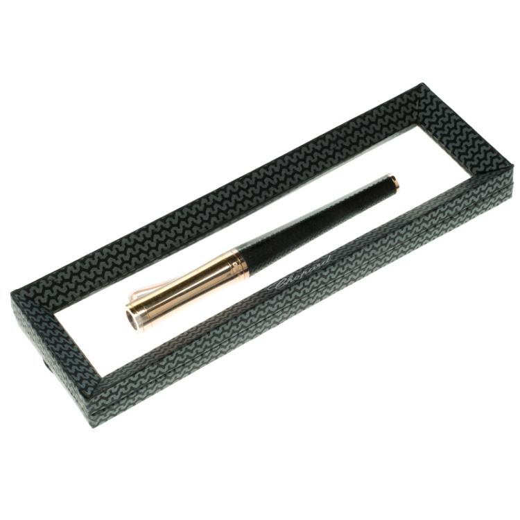 Pre Owned Chopard Classic Racing Rubber & Rose Gold Plated Fountain Pen 