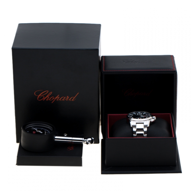 Pre Owned Chopard Black Stainless Steel Mille Miglia Gran Turismo XL 8997 Men's Wristwatch 44 mm