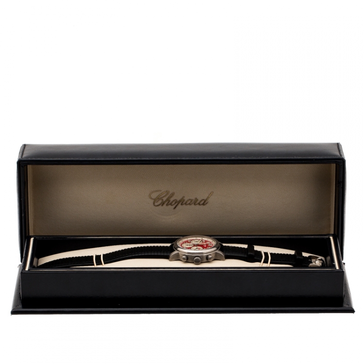 Pre Owned Chopard Red Titanium Mille Miglia Rosso Limited Edition Men's Wristwatch 40 mm