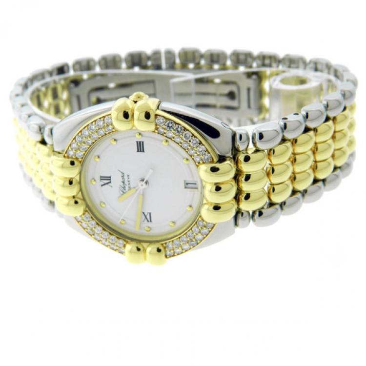 Chopard GSTAAD 33 8121 18k Yellow Gold Stainless Steel Diamonds