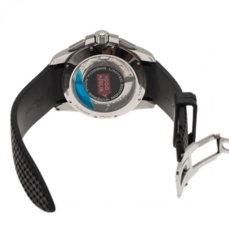 Pre Owned Chopard Black Stainless Steel 0463/2011 Mille Miglia Men's Wristwatch 45MM