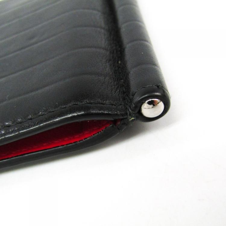 Pre Owned Dior Black Homme Leather Wallet