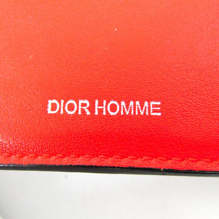 Pre Owned Dior Black Homme Leather Wallet
