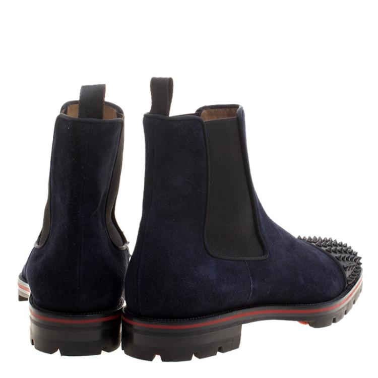 christian louboutin melon spikes suede boot