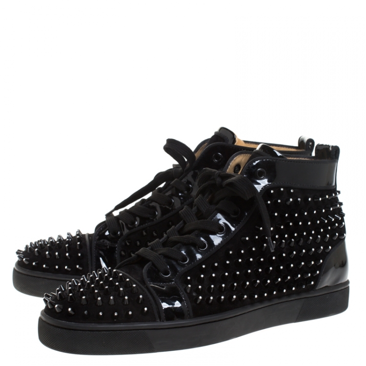 black suede christian louboutin sneakers