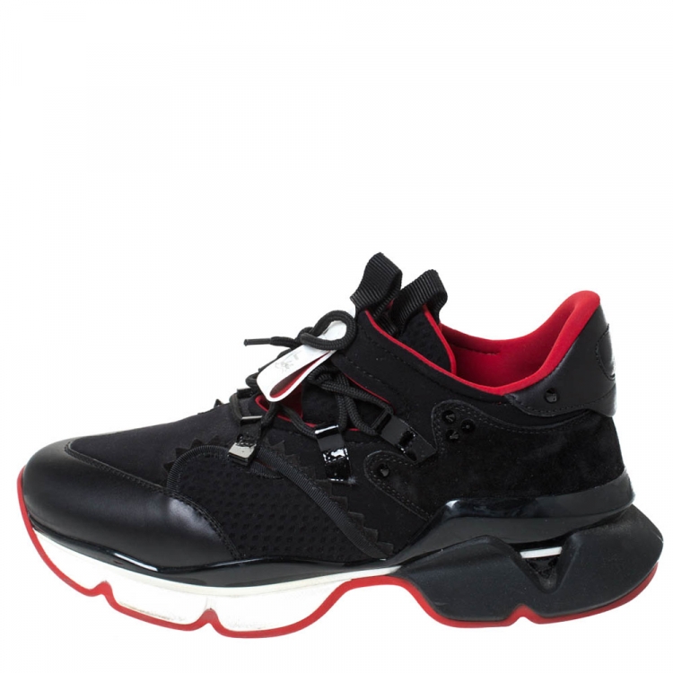 Men's Christian Louboutin Black Louis Spikes Sneakers EU43- Excellent  Condition