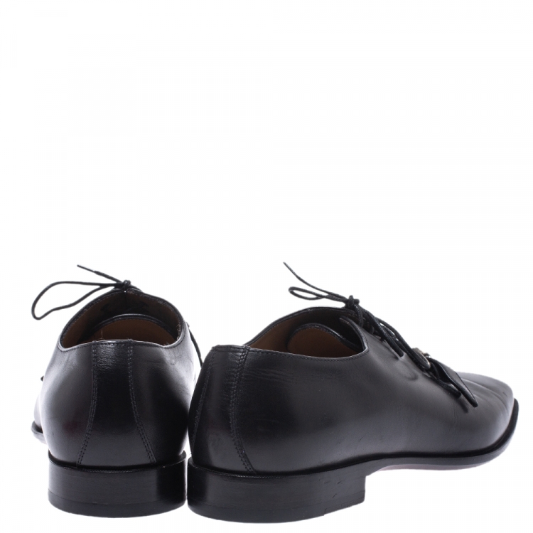 مملوكة مسبقًا Christian Louboutin Black Leather Capri Oxfords Size 43