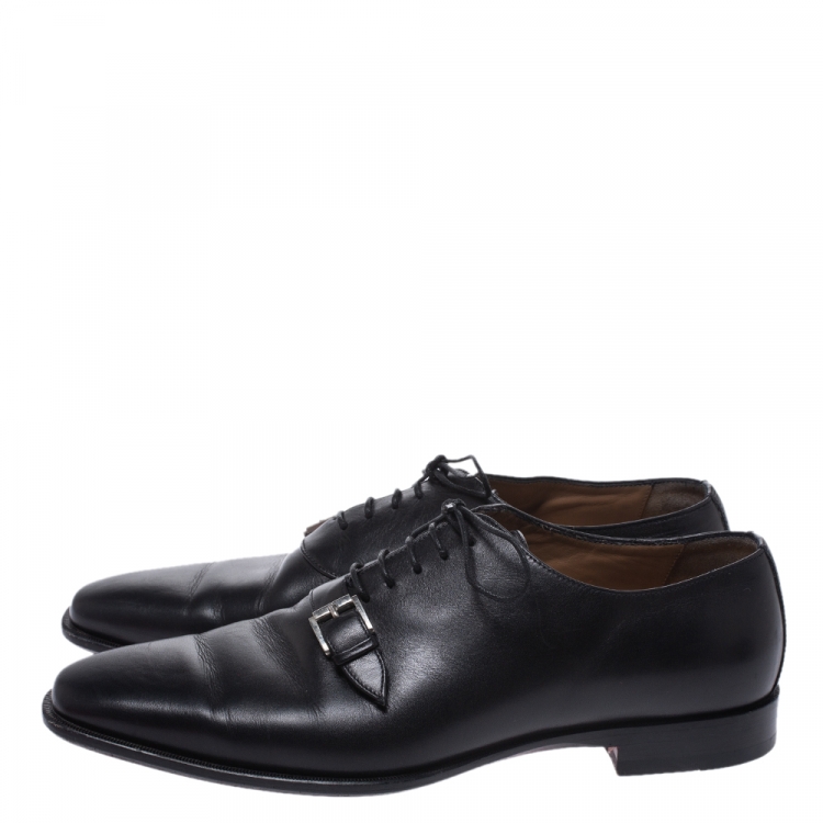 مملوكة مسبقًا Christian Louboutin Black Leather Capri Oxfords Size 43