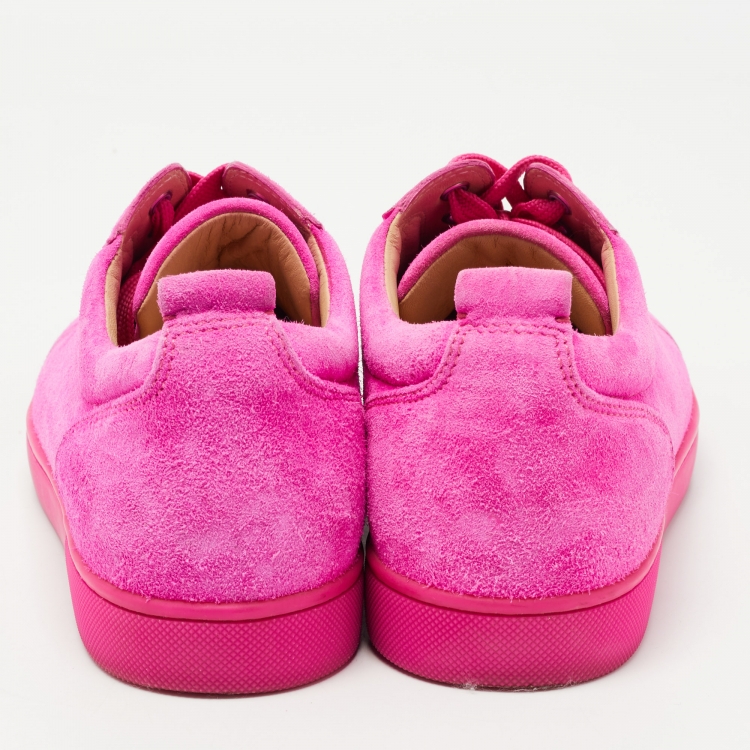 Pre Owned Christian Louboutin Pink Suede Louis Junior Sneakers Size 40