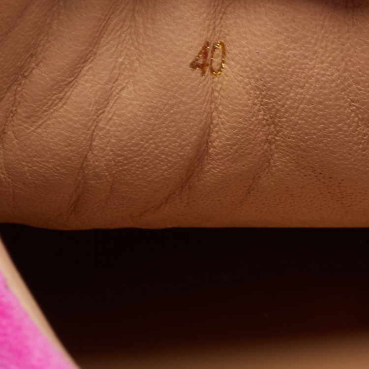 Pre Owned Christian Louboutin Pink Suede Louis Junior Sneakers Size 40