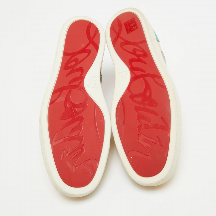 Pre Owned Christian Louboutin Multicolor Brogue Leather Golfito Wingtip Sneakers Size 43