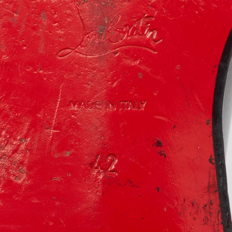 Pre Owned Christian Louboutin Black Leather Greggo Oxfords Size 42