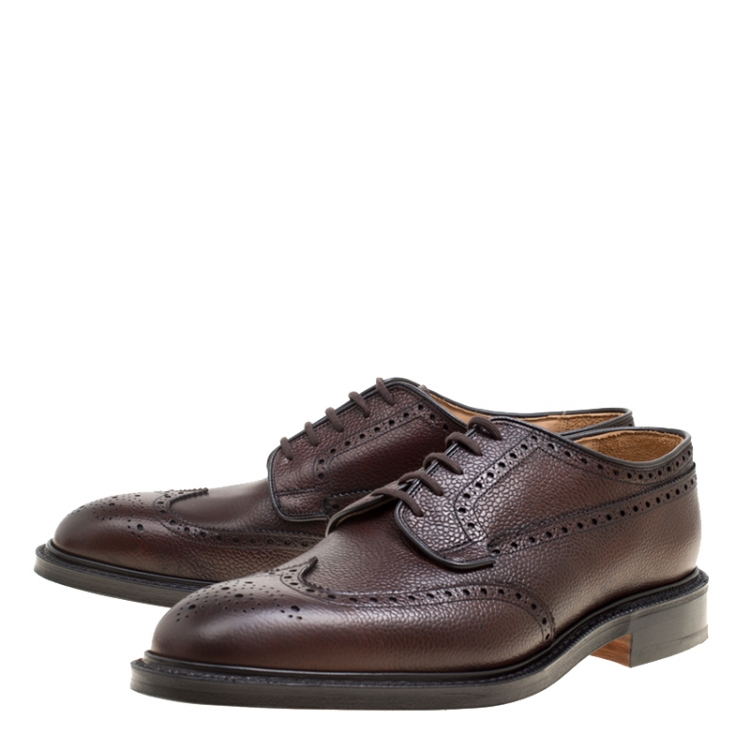 مملوكة مسبقًا حذاء دربي شرشز غريفتون جلد بروغي بني عاجي مقاس 44
