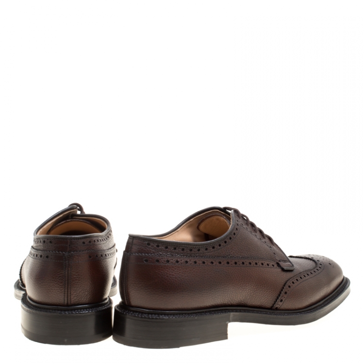 مملوكة مسبقًا حذاء دربي شرشز غريفتون جلد بروغي بني عاجي مقاس 44