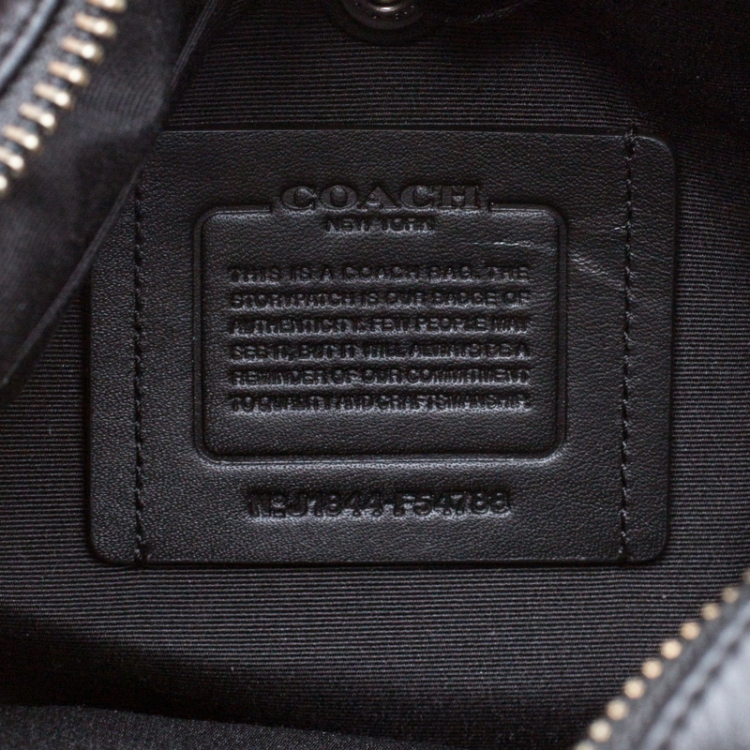Pre Owned Coach Brown/Black Signature Coated Canvas and Leather Flight Messenger Bag