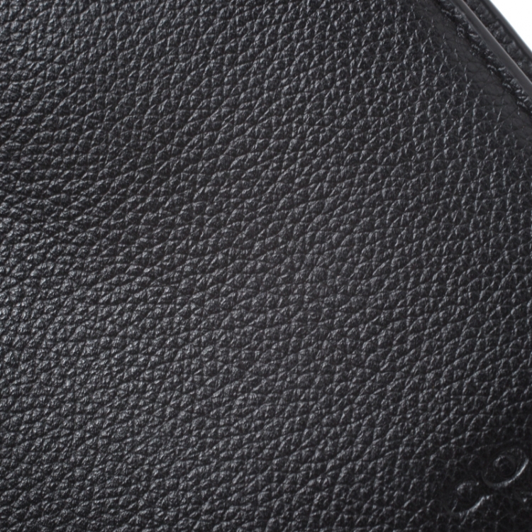 Pre Owned Coach Black Leather Slim Wallet