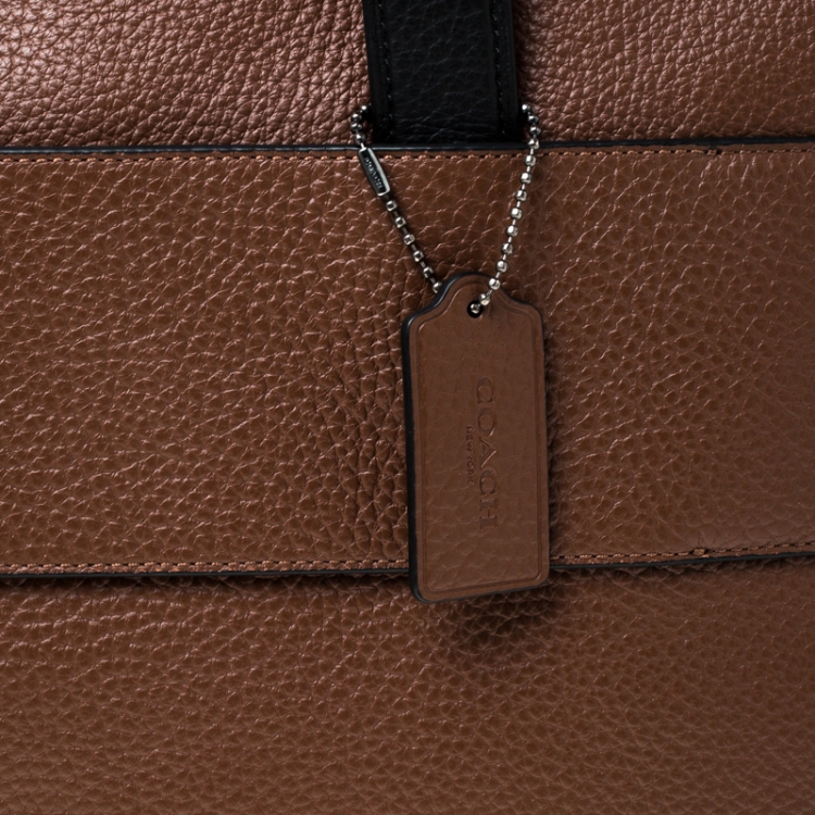 Pre Owned Coach Brown Leather Ultimate Briefcase